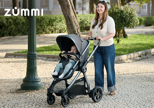 Zummi Panorama XTi 2-in-1 Travel System with EnfaSafe i-Size Car Seat Nougat / Pewter