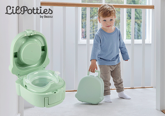 LilPotties by BeZou Travel Potty Pink/ Green