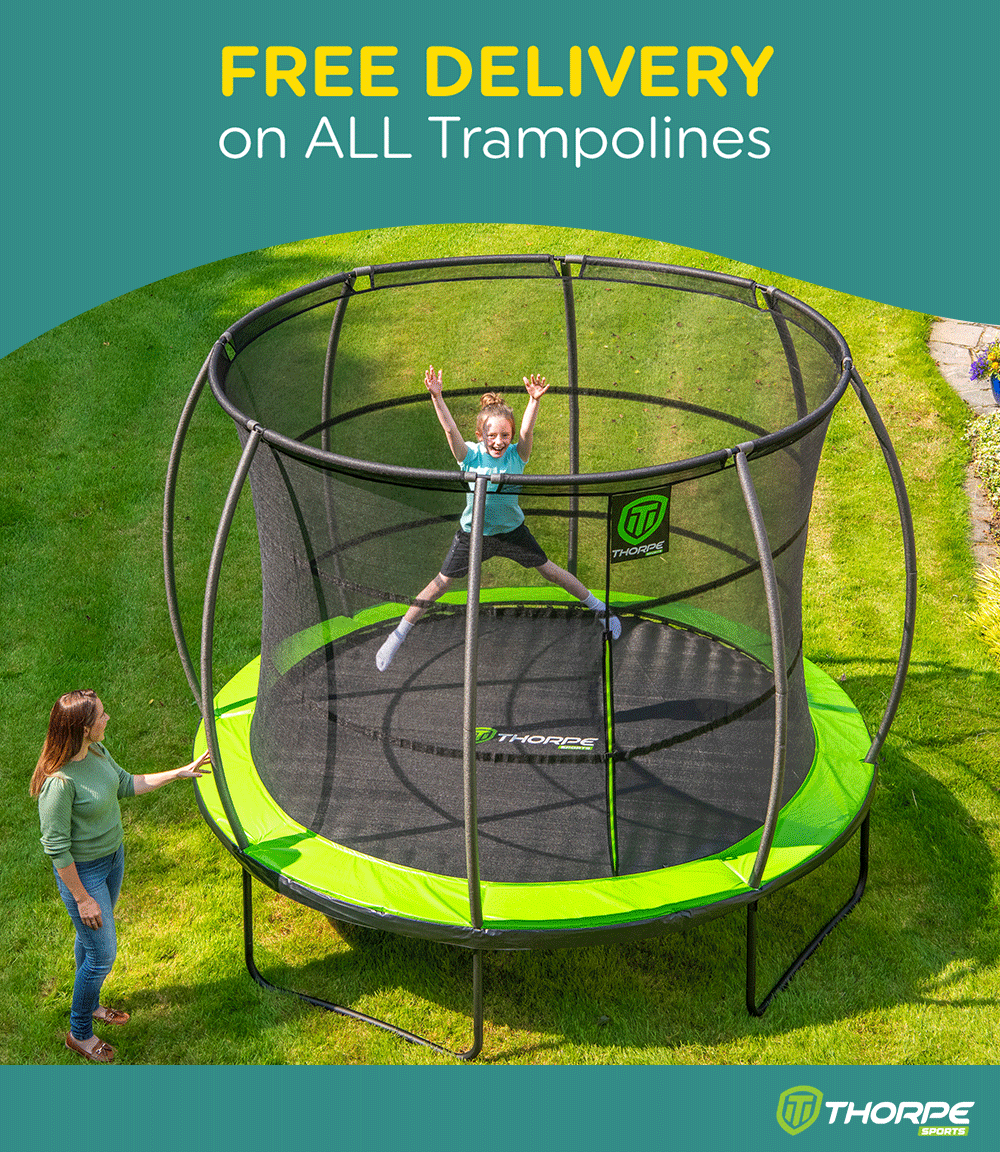 10ft Thorpe Sports Trampoline with Enclosure Net