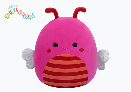 Original Squishmallows Plush Mara the Hot Pink Bee 30cm