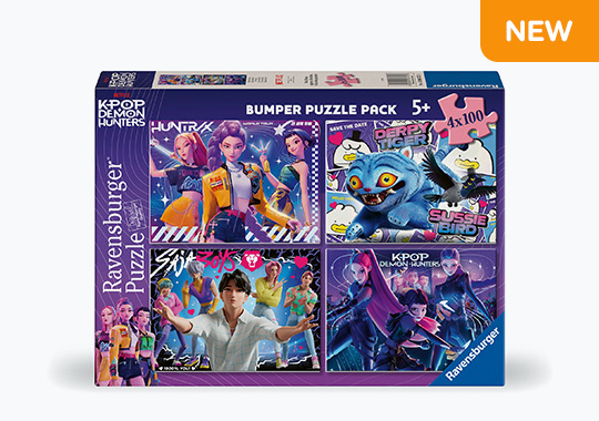Ravensburger Netflix KPop Demon Hunters Jigsaw Puzzles Bumper Pack 4 x 100 Pieces