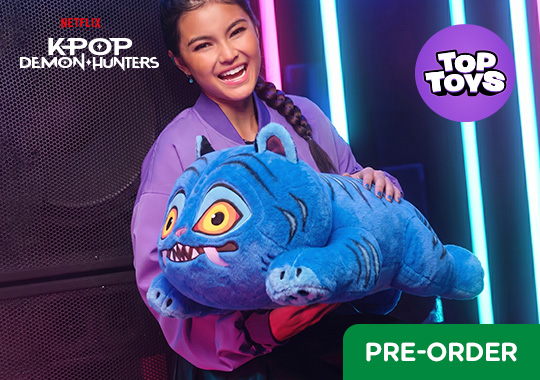KPop Demon Hunters Plush Glow in the Dark Leaping Derpy Tiger 45cm
