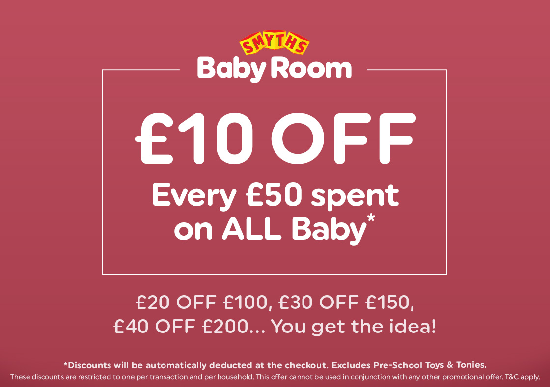 Get £10 OFF Every £50 Spent on ALL Baby