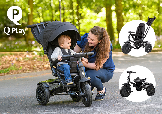 QPlay Premium 6-in-1 Trike Black