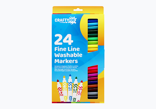 Crafty Co. Fine Line Washable Markers 24