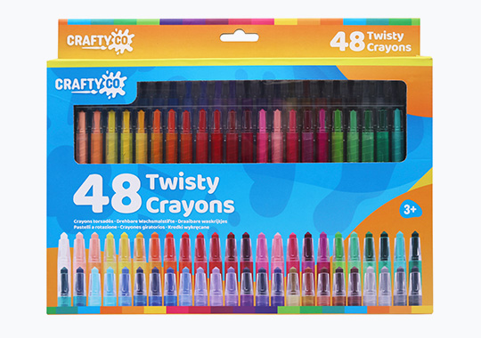 Crafty Co. Twisty Crayons 48 Piece