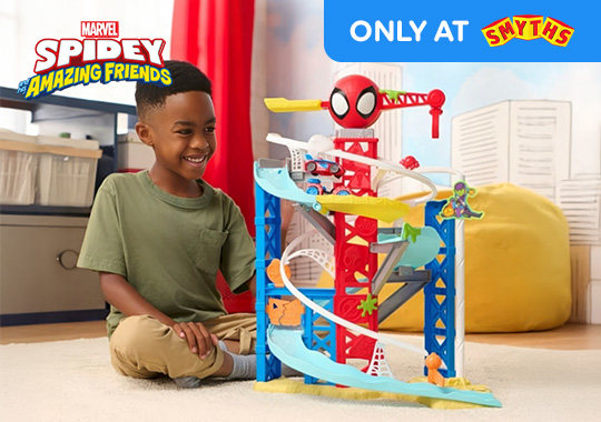 Marvel Spidey and His Amazing Friends Construction Zone Chaos Race Track Set