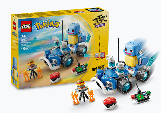 LEGO Pokemon 72156 SMART Play Trainers Buggy Adventure with Squirtle Set
