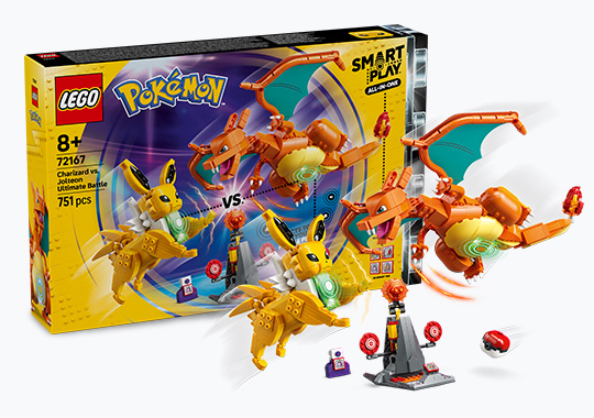 LEGO Pokemon 72167 SMART Play Charizard vs Jolteon Ultimate Battle Set