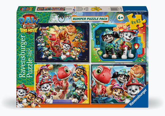 Ravensburger Paw Patrol: The Dino Movie Jigsaw Puzzles Bumper Pack 4 x 100 Pieces