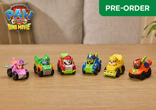 PAW Patrol: The Dino Movie Vehicles Pup Squad Racer 6 Pack