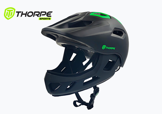 Thorpe Full-Face Mountain Bike Helmet Green Size 52 - 56cm