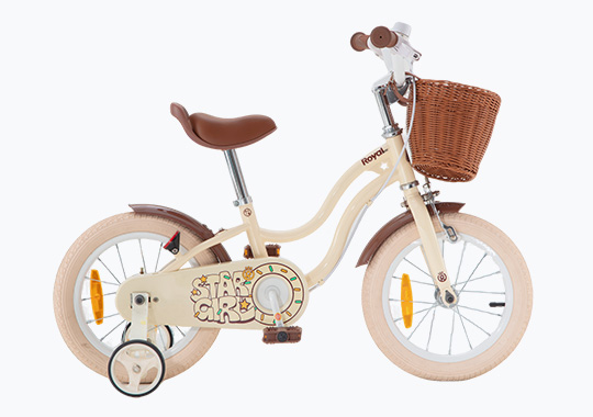 14 Inch Star Girl Bike with Wicker Basket