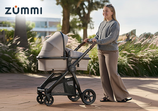 Zummi Panorama XTi 2-in-1 Travel System with EnfaSafe i-Size Car Seat Nougat