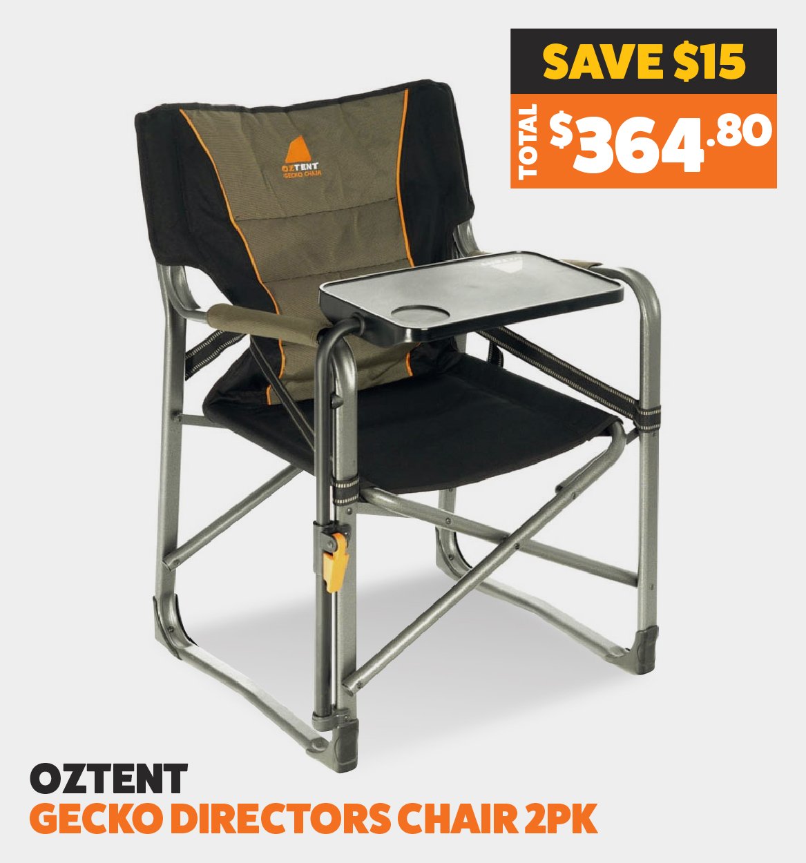 Oztent Gecko Directors Chair 2PK