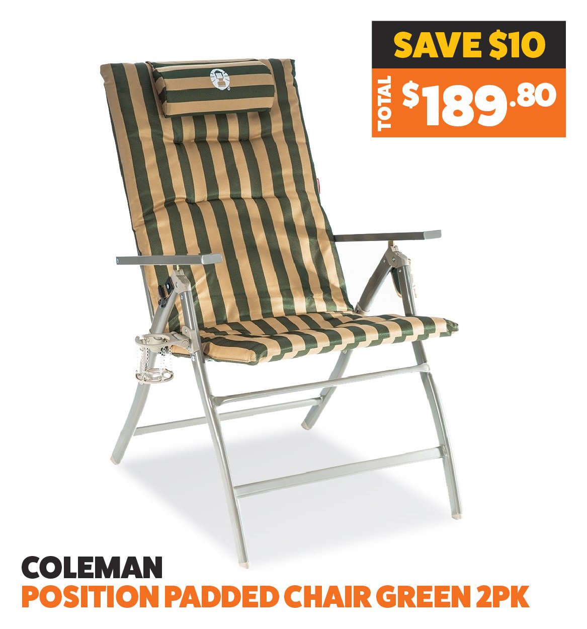 Coleman 5 Position Padded Chair 2PK