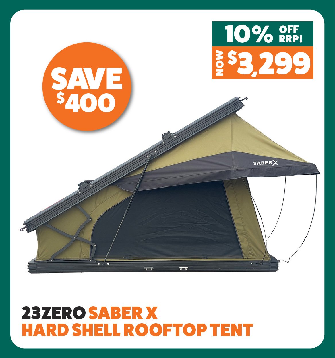 23Zero Saber X Hard Shell Rooftop Tent