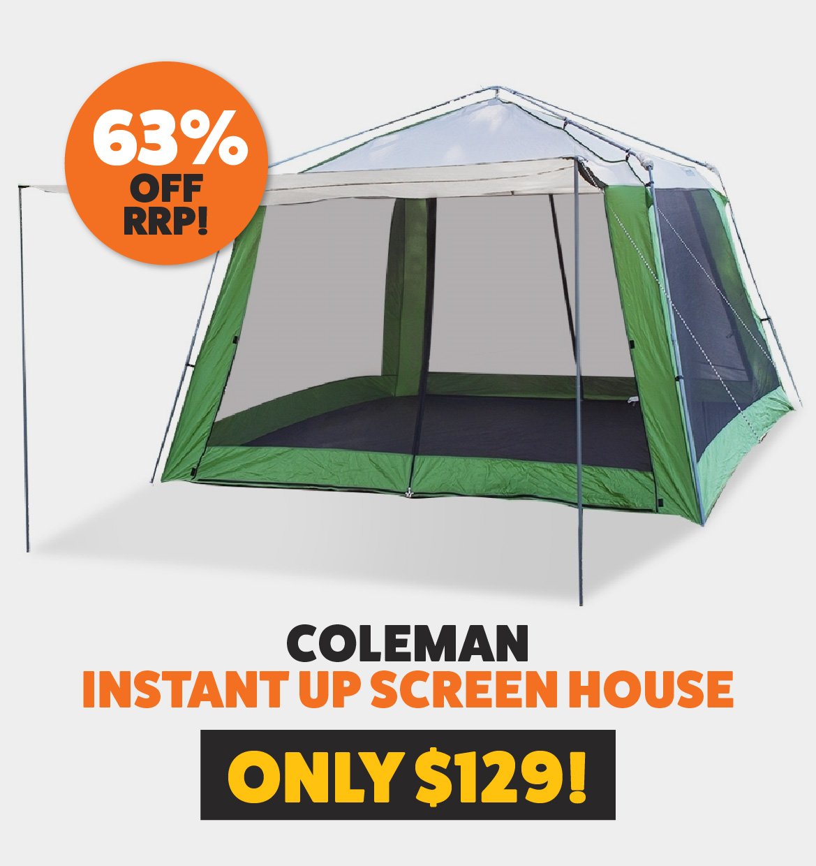 Coleman Instant Up Screen House with Floor 3.2 x 3.2