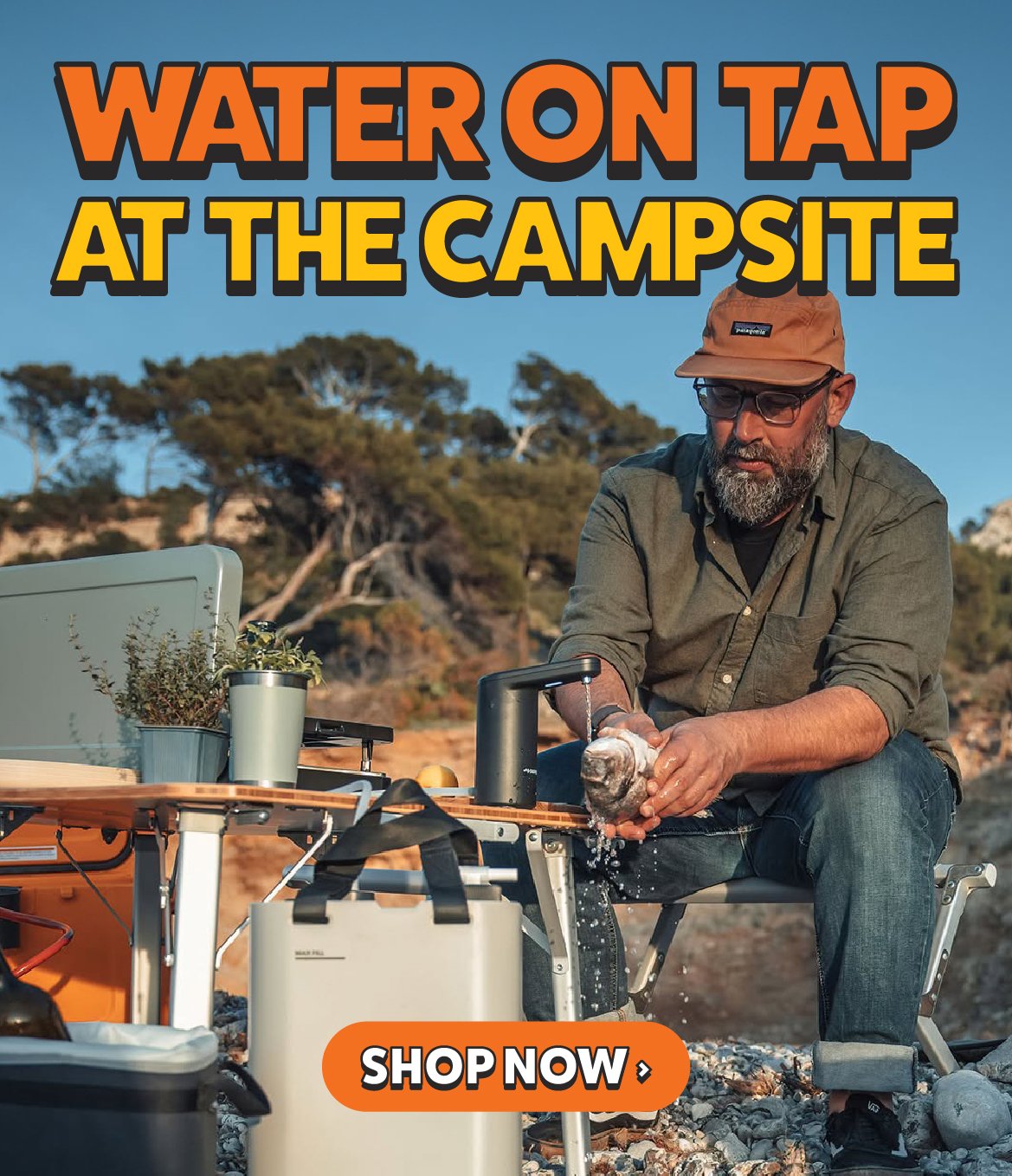 Water on tap at the campsite