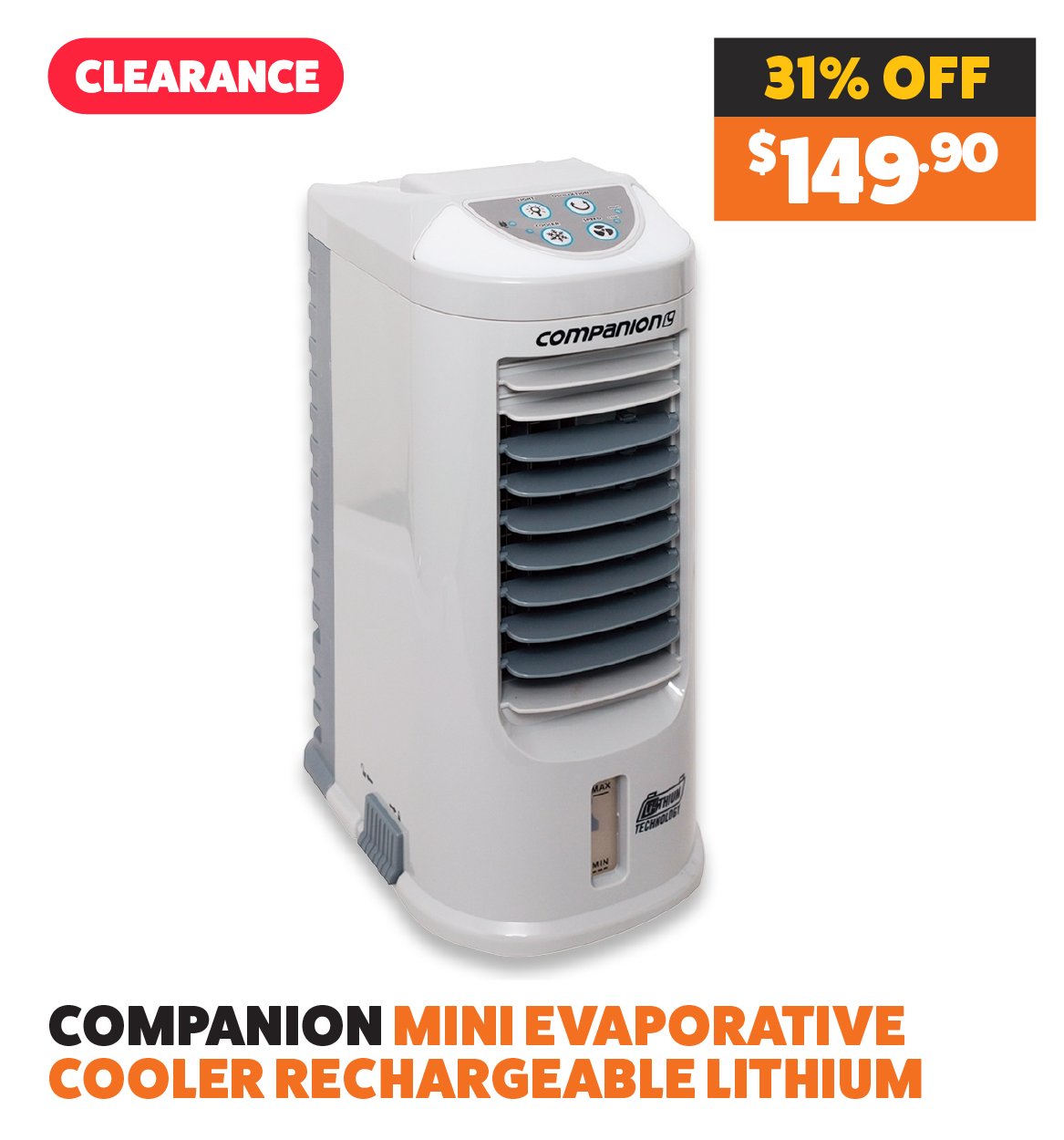 Companion Mini Evaporative Cooler Rechargeable Lithium