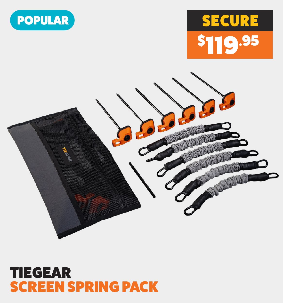 Tiegear Screen Spring Pack