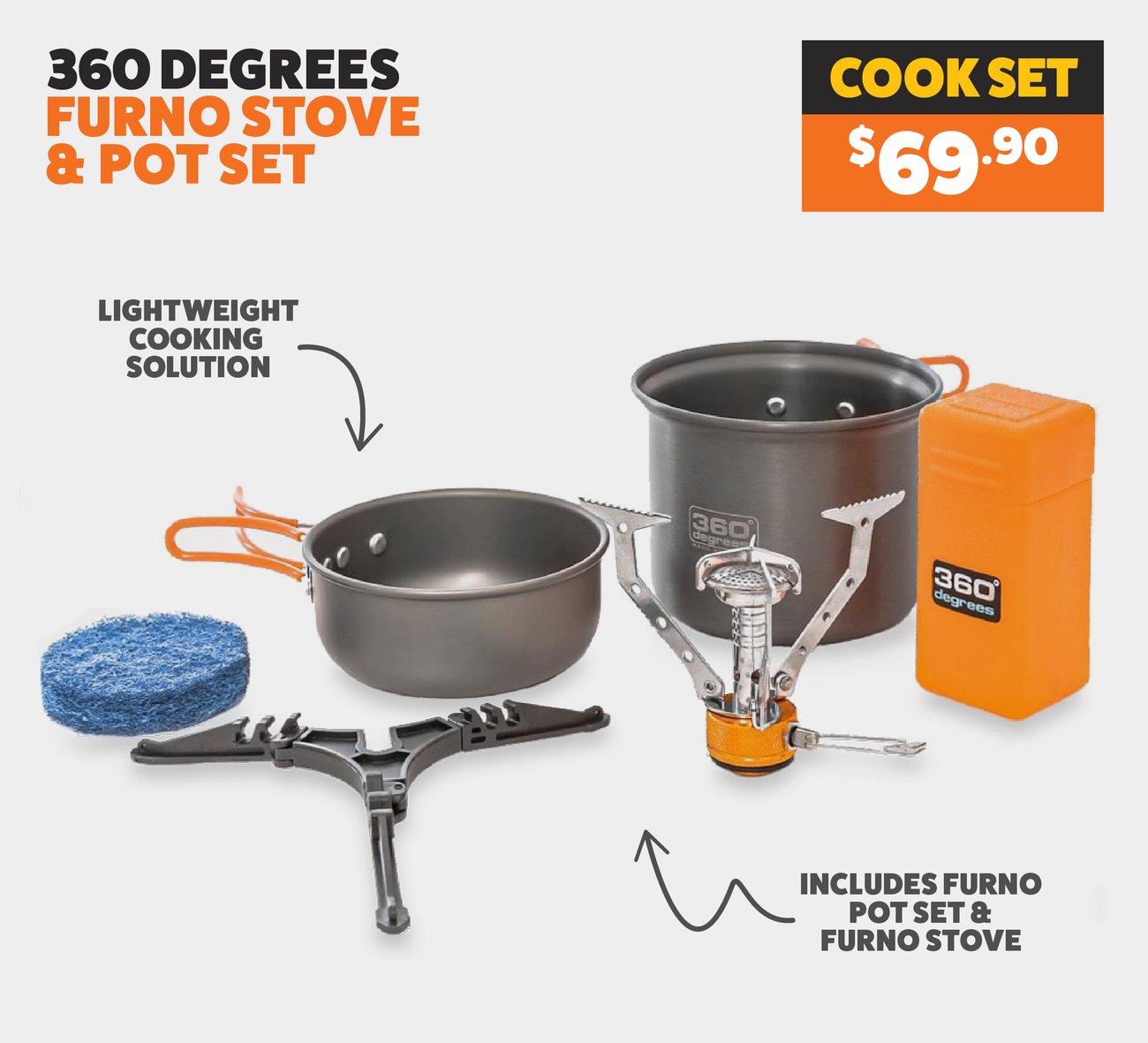 360 Degrees Furno Stove and Pot Set