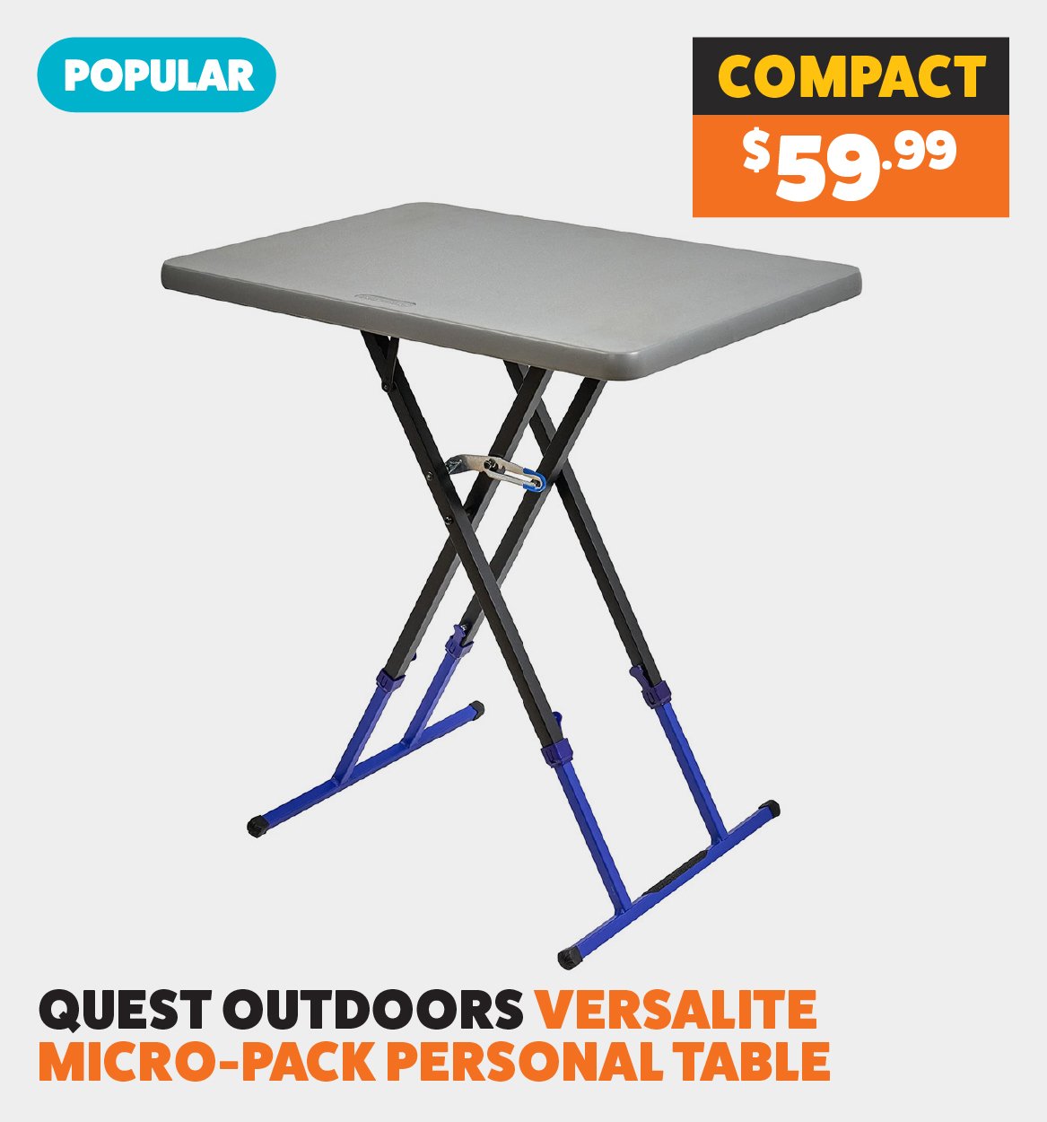 Quest Outdoors Versalite Micro−Pack Personal Table