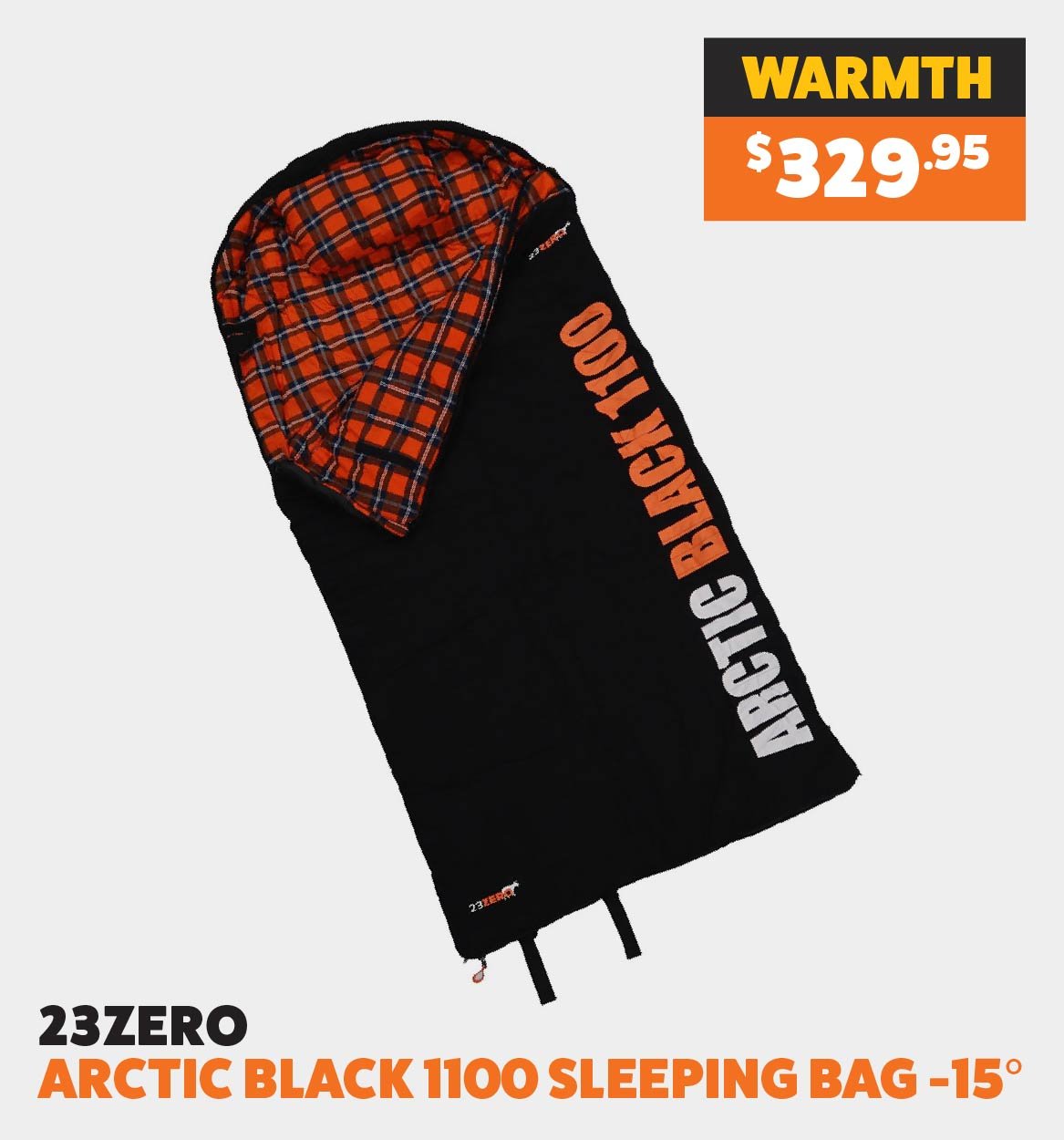 23Zero Arctic Black 1100 Sleeping Bag −15°