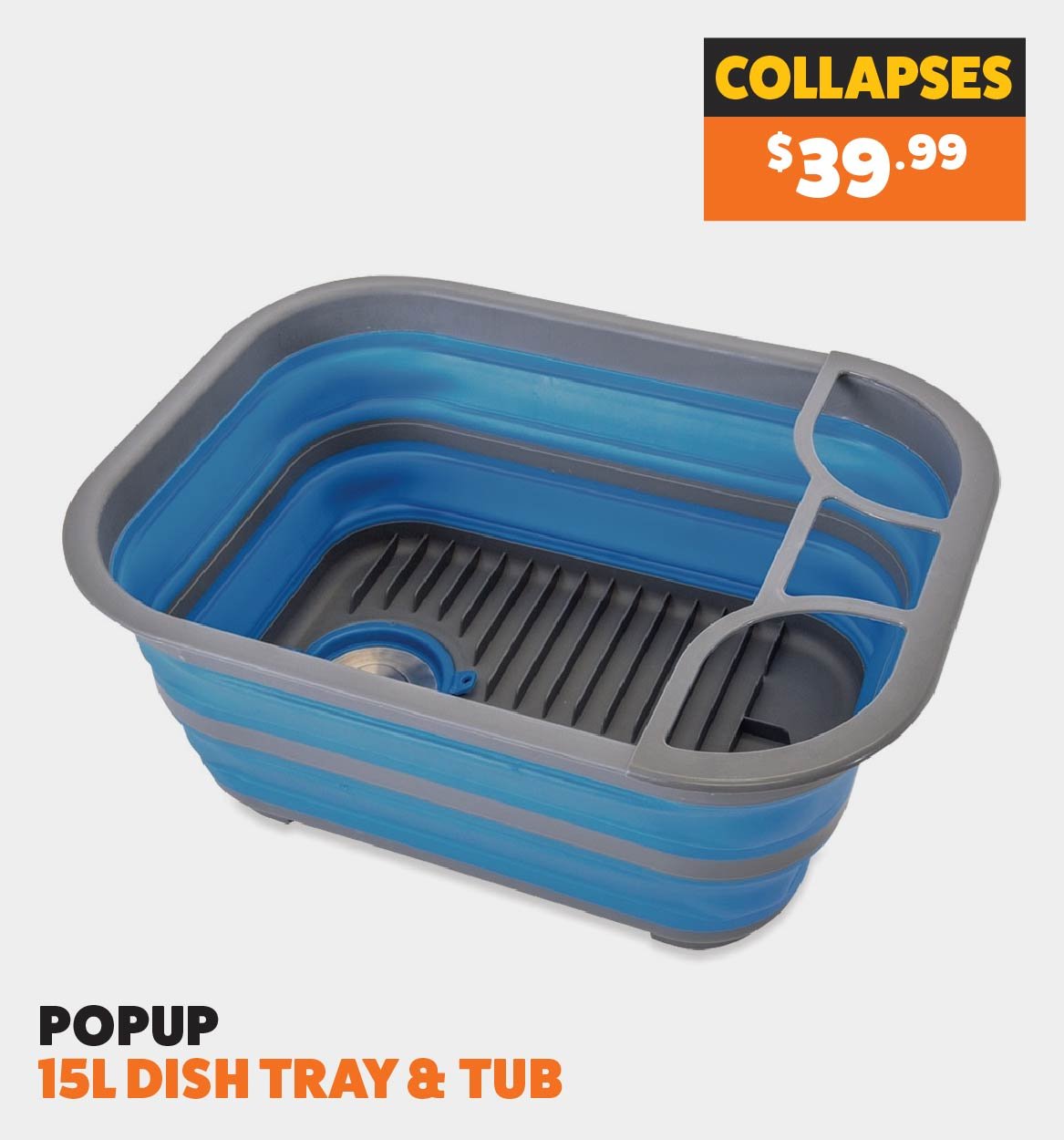 Popup 15L Dish Tray and Tub