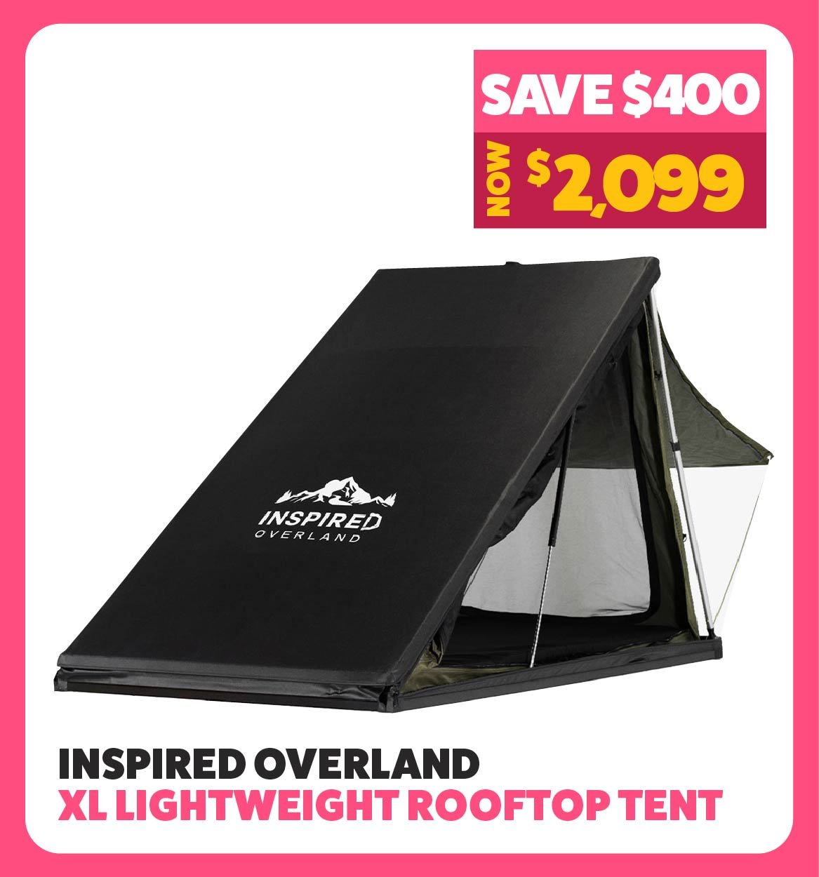 Inspired Overland XL Lightweight Rooftop Tent