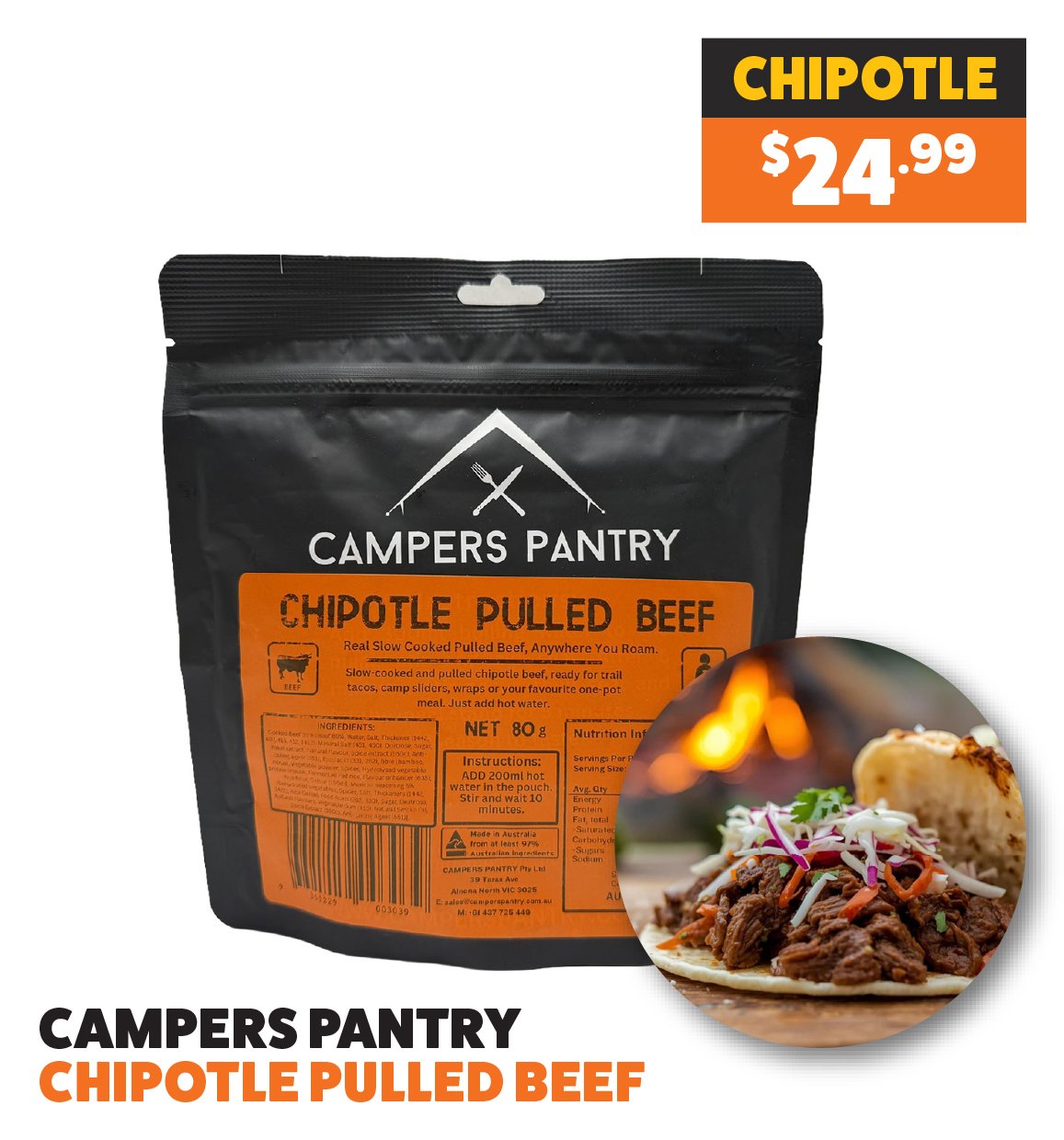 Campers Pantry Chipotle Pulled Beef