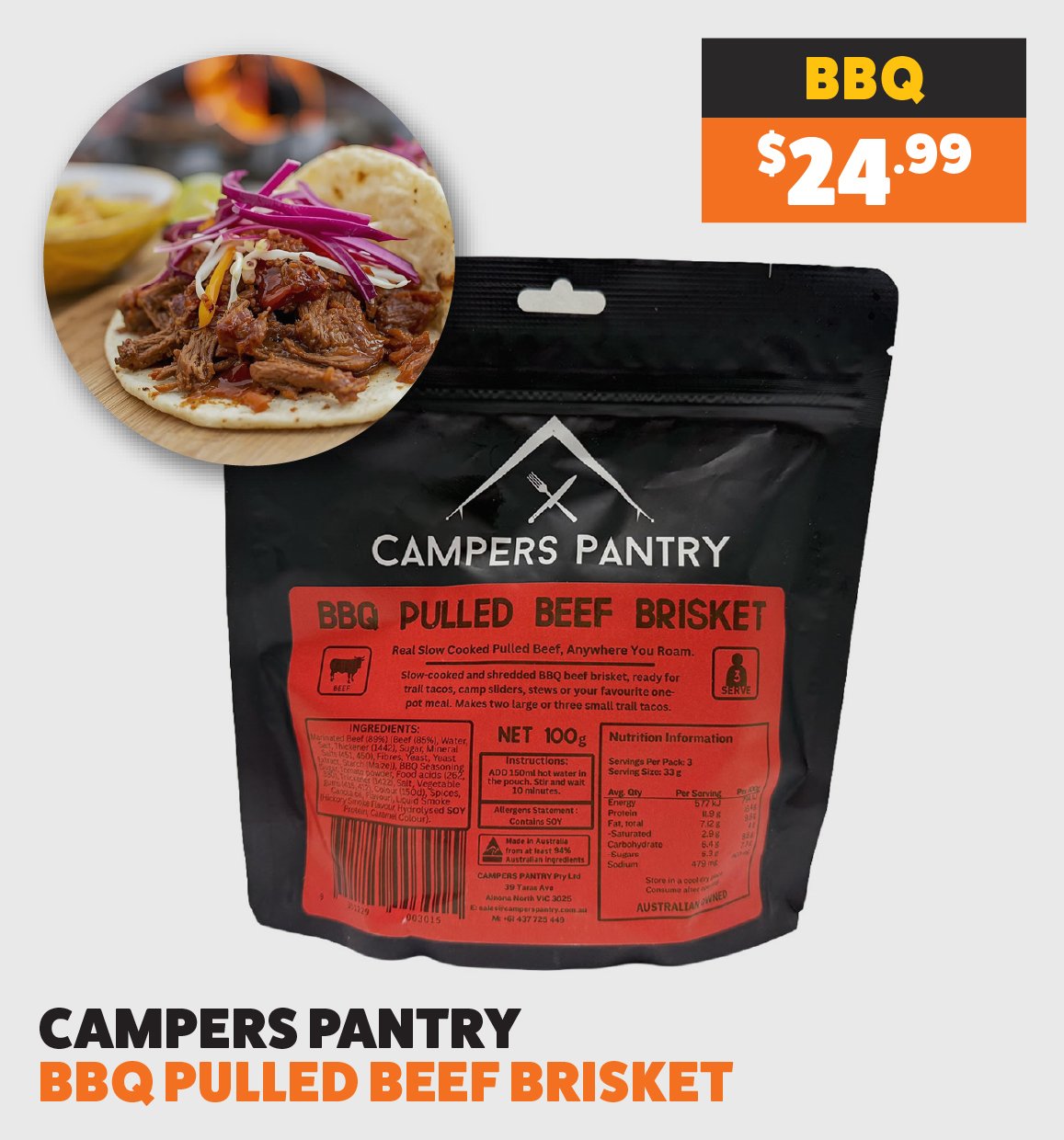 Campers Pantry BBQ Pulled Beef Brisket