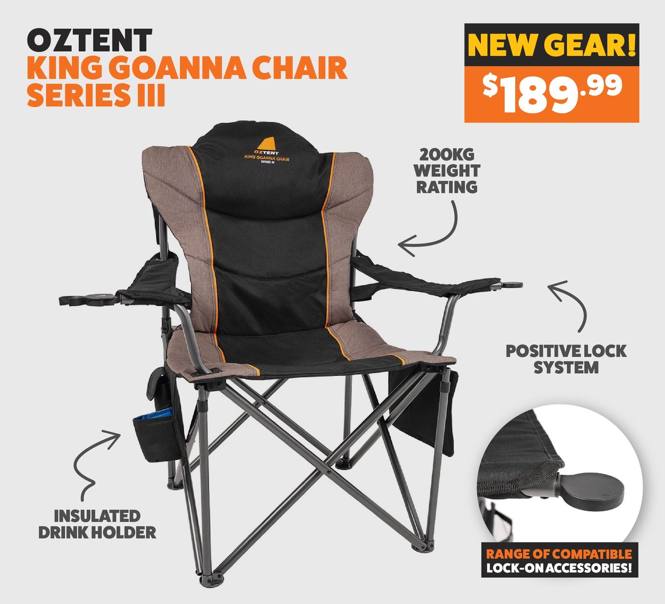 Oztent King Goanna Chair Series 3