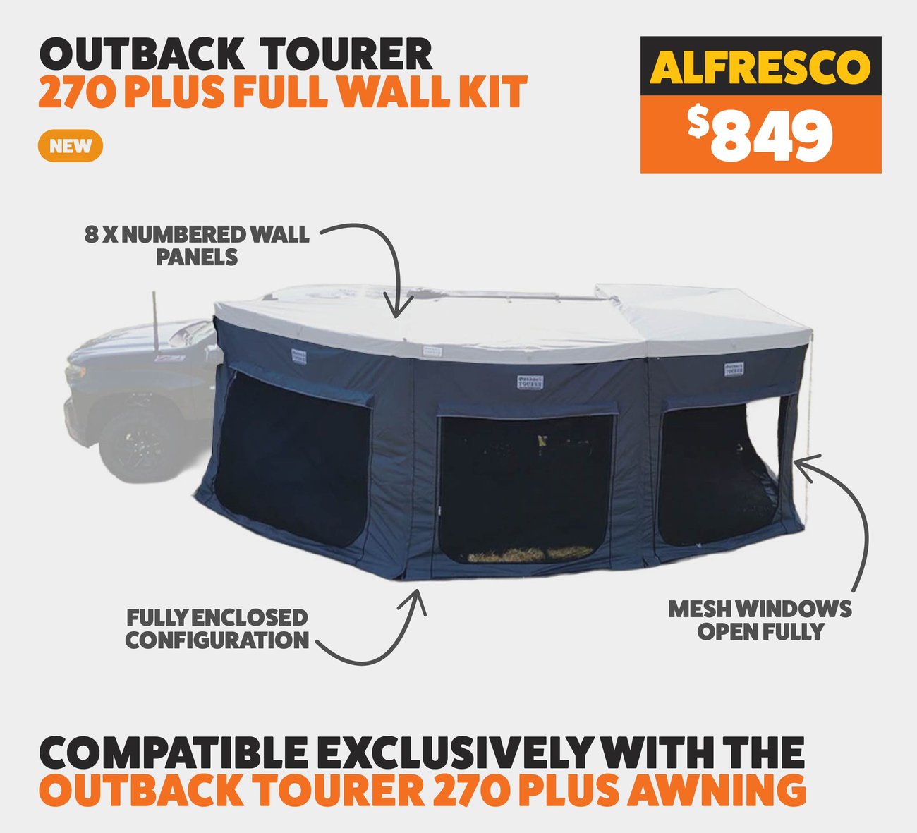 Outback Tourer 270 Plus Full Wall Kit