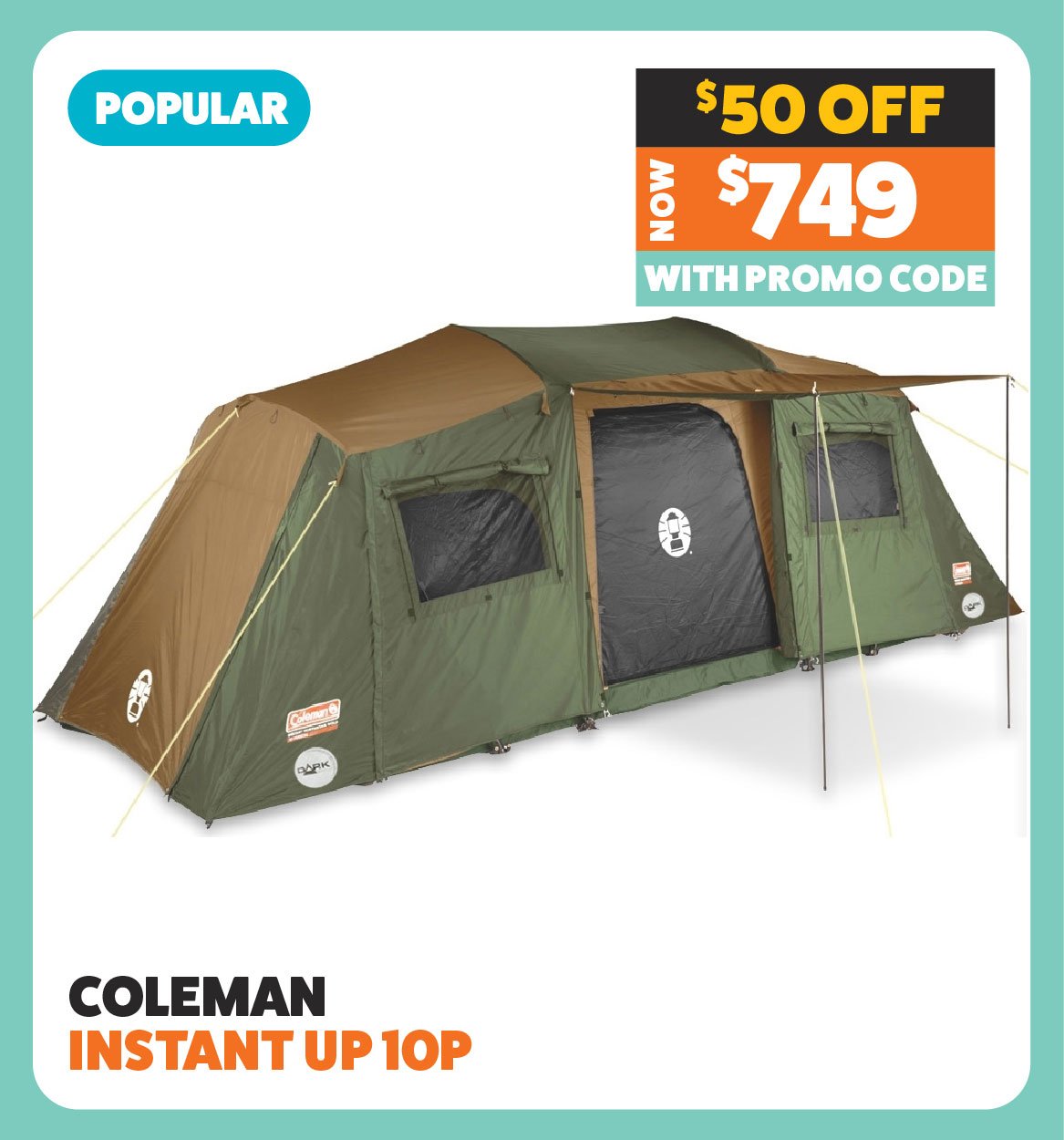 Instant Up 10P Lighted Northstar Darkroom Tent