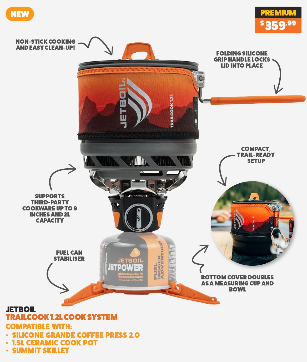 JetBoil TrailCook 1.2L Cook System