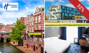 Overnachting voor 2 + ontbijt + late check-out bij Holiday Inn Express Utrecht