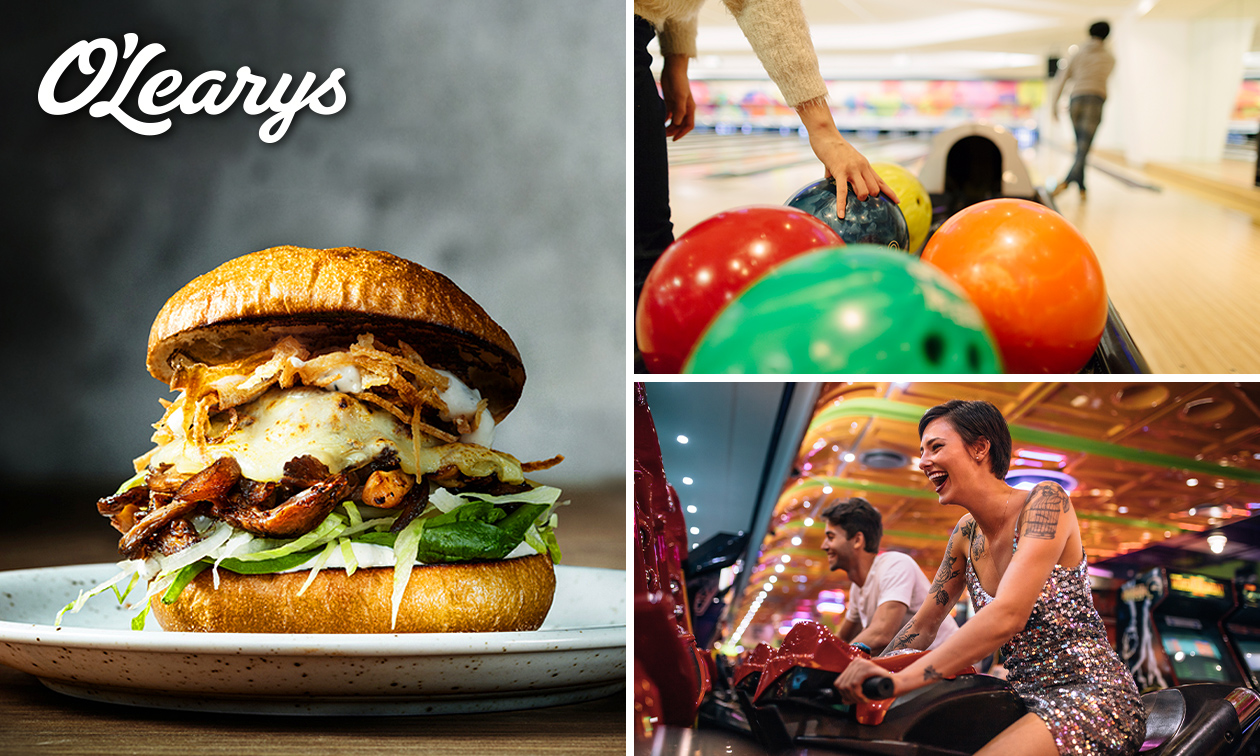 Bowlen (50 min) + 80 arcade-credits + diner bij O´Learys Hasselt