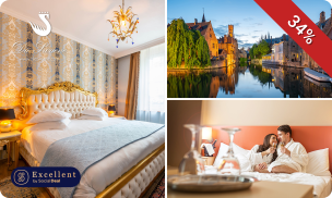 Overnachting voor 2 + ontbijt + late check-out + wellness in Brugge