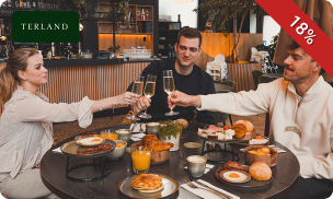 Uitgebreid (valentijns)ontbijtbuffet + glas bubbels bij Terland