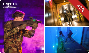 Lasergamen (1 uur) + Laser Maze (1 uur) + friet bij Unit 13