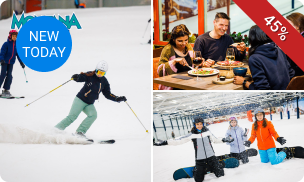 Avondticket incl. materialen + 3-gangendiner bij Montana Snowcenter