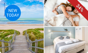 Overnachting voor 2 + ontbijt + late check-out + glas cava in Blankenberge