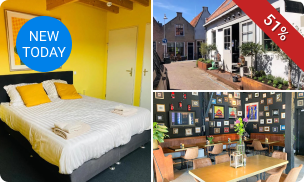 Overnachting voor 2 tot 4 + ontbijt + fles wijn