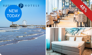 Overnachting(en) voor 2 + ontbijt + shared dining-proeverij bij Fletcher Scheveningen