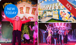 Entree voor Wiener Circus in Hasselt, Maaseik of Heusden-Zolder