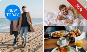 Overnachting voor 2 + ontbijt + evt. 2-gangen keuzediner in hartje Katwijk aan Zee