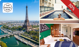 Overnachting voor 2 + ontbijt + late check-out net buiten Parijs