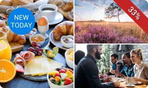 Luxe ontbijtbuffet + glas cava in een natuurgebied bij Hotel Soete Wey