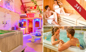 Privésauna-arrangement voor 2 (2,5 uur) incl. aperitief + badlinnen en slippers + evt. borrelplank